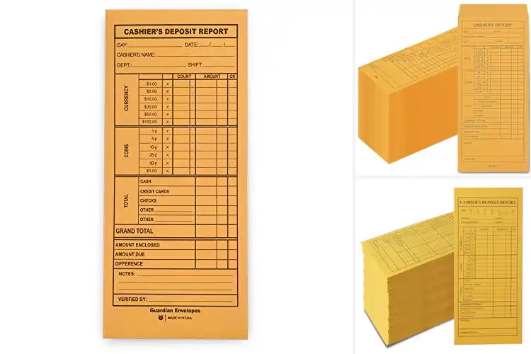 Detailed view of Best Cashier Deposit Envelopes