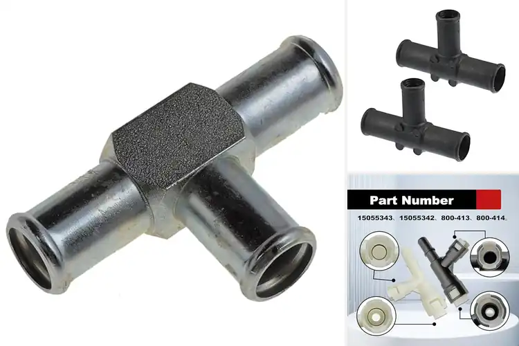 Detailed view of Best Heater Hose Tee Connectors