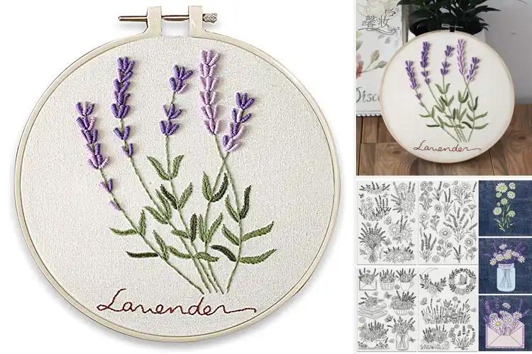 Detailed view of Best Lavender Embroidery Designs