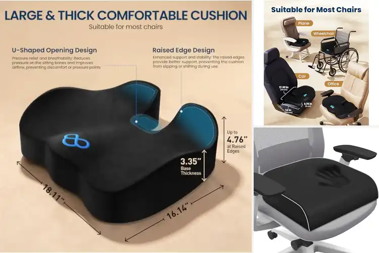 Detailed view of Best Memory Foam Seat Cushions