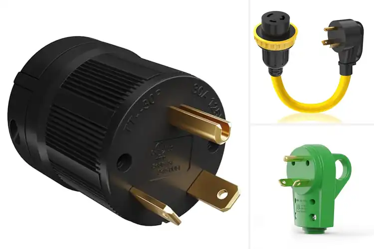 Detailed view of Best NEMA TT-30P Plugs for RV Cords