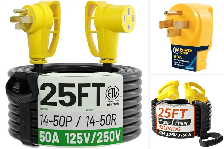 Detailed view of Why Choose Our RV Male Extension Cord Plugs? – Safety First