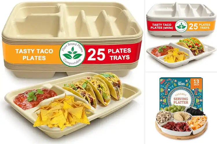 Detailed view of Best Taco Partyware: Eco-Friendly Fun Plates & Accessories