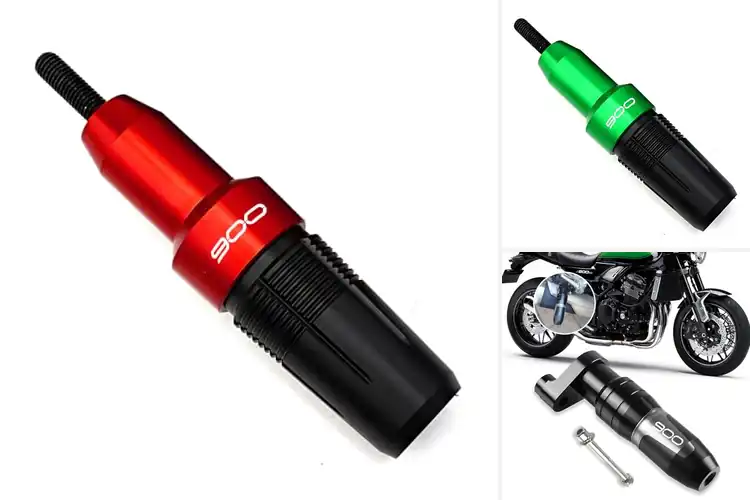 Detailed view of Best Z900 Exhaust Crash Pads: Ultimate Bike Protection Guide