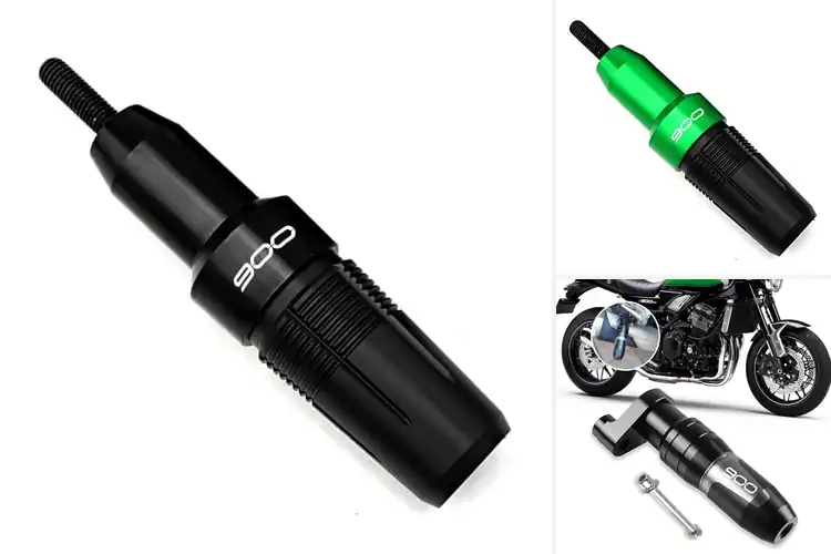 Detailed view of Best Z900 Exhaust Crash Protectors